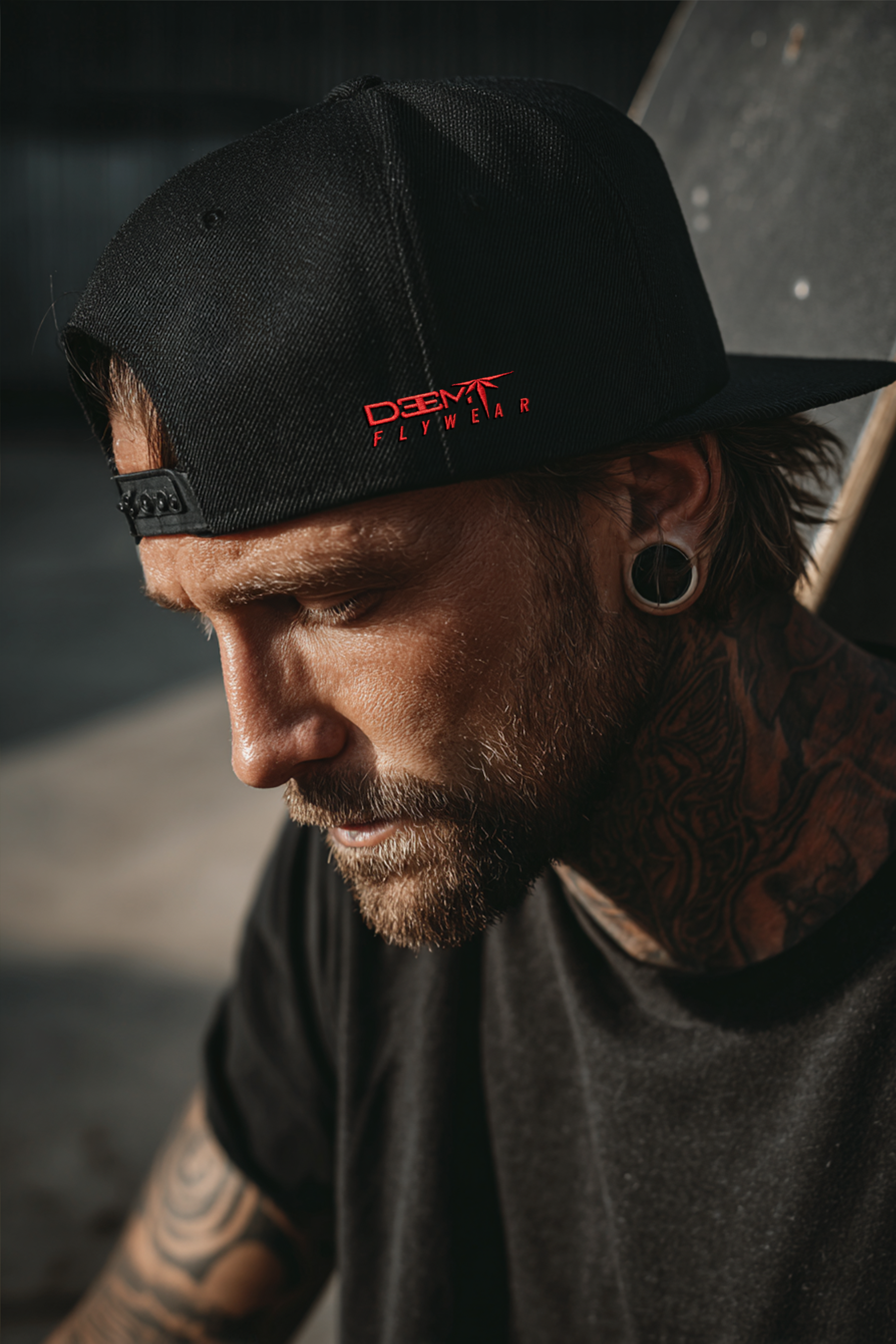 apanese/American male model is wearing a Black Beanie mockup,